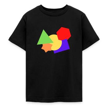 Formes colorées - T-shirt Ado - noir - Devant - AI Model Teenager Male light (155cm)