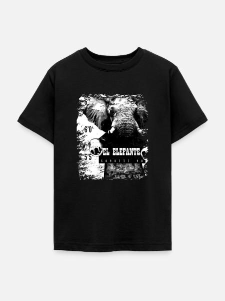 Elefant Säugetier Elefante Geschenk - Teenager T-Shirt - Schwarz