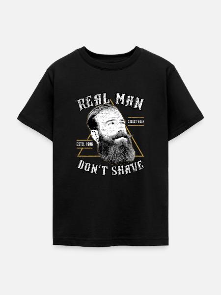 Bart Hipster Vollbart - Teenager T-Shirt - Schwarz