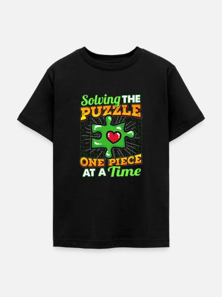 Puzzle Puzzleteil - Teenager T-Shirt - Schwarz