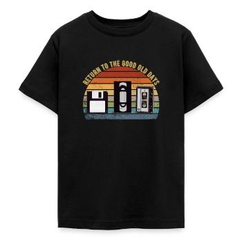 Nostalgia of the 90s - Teenage T-Shirt - black - Front - AI Model Teenager Male light (155cm)
