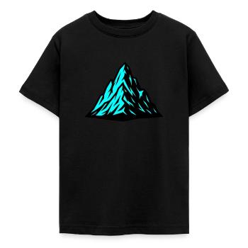 Berg Alpen Symbol - Teenager T-Shirt - Schwarz - Vorne - AI Model Teenager Male light (155cm)
