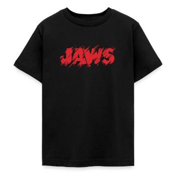 Jaws Distressed Red Logo - Teenage T-Shirt - black - Front - AI Model Teenager Male light (155cm)