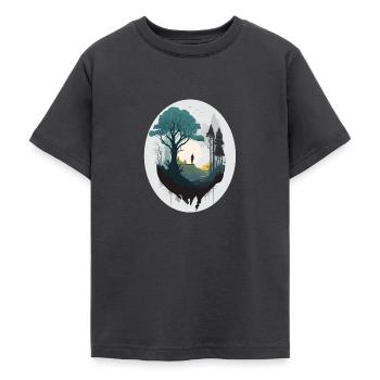 SURREAL - Teenage T-Shirt - dark grey - Front - AI Model Teenager Male light (155cm)