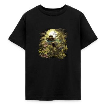 Bonsaï - Jardin Japonais - T-shirt Ado - noir - Devant - AI Model Teenager Male light (155cm)