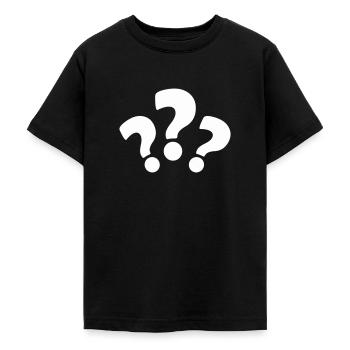 fragezeichen - Teenager T-Shirt - Schwarz - Vorne - AI Model Teenager Male light (155cm)