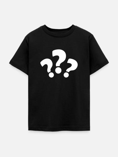 fragezeichen - Teenager T-Shirt - Schwarz