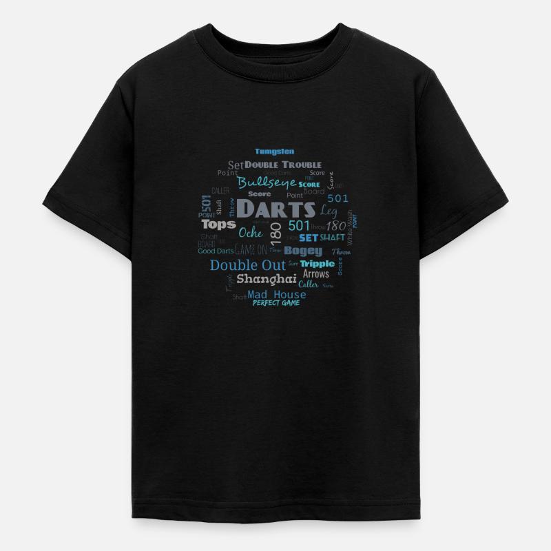 Dart - Word Cloud Blue - T-shirt Ado - noir
