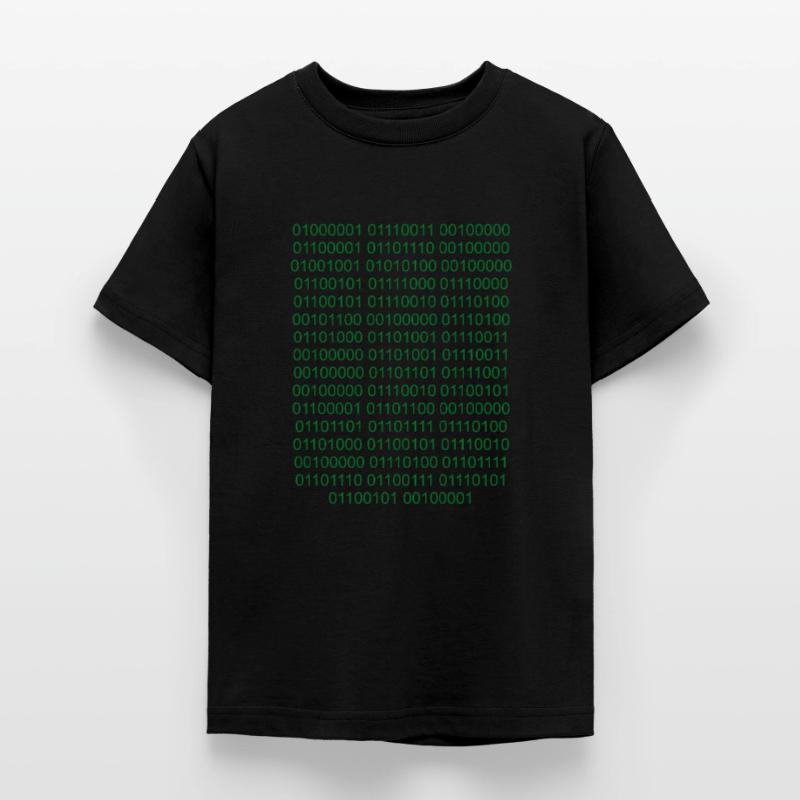 Binary Code Computer Scientist Nerd Teenage T-Shirt