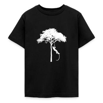 Baum Klettern Beruf Hobby Seil - Teenager T-Shirt - Schwarz - Vorne - AI Model Teenager Male light (155cm)