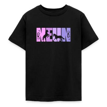 9. Geburtstag Mädchen 9 Jahre alt Pferde Pferd - Teenager T-Shirt - Schwarz - Vorne - AI Model Teenager Male light (155cm)