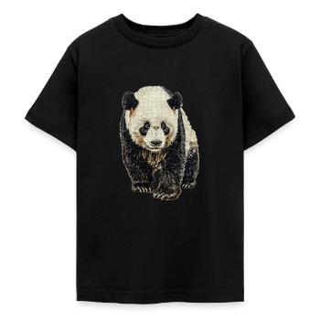 Panda - Teenager T-Shirt - Schwarz - Vorne - AI Model Teenager Male light (155cm)