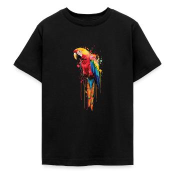 Papagei - Teenager T-Shirt - Schwarz - Vorne - AI Model Teenager Male light (155cm)