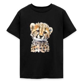 Gepard - Teenager T-Shirt - Schwarz - Vorne - AI Model Teenager Male light (155cm)