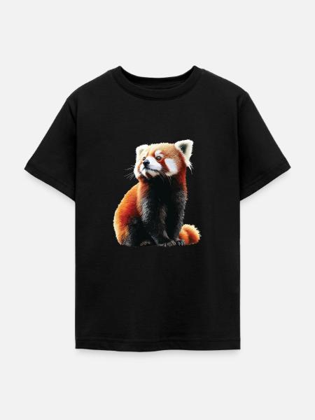 Roter Panda - Teenager T-Shirt - Schwarz
