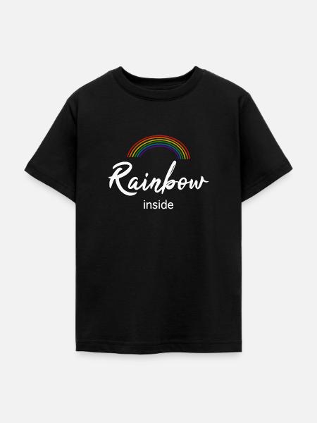 Rainbow inside - Teenager T-Shirt - Schwarz