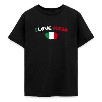 I love Pizza Fast food Geschenkidee - Teenager T-Shirt - Schwarz - Vorne - AI Model Teenager Male light (155cm)