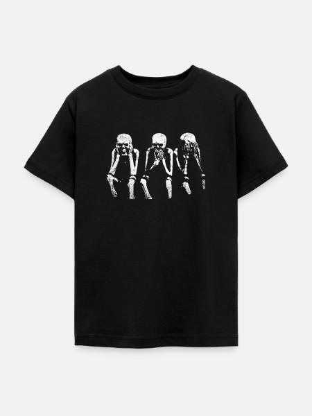 Nichts hören, nichts sagen, nichts sehen - Teenager T-Shirt - Schwarz