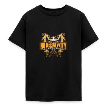 No NEGATIVITY PHOENIX - Teenage T-Shirt - black - Front - AI Model Teenager Male light (155cm)