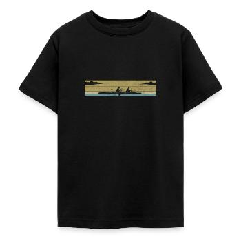 Rudern Paddeln Rudersport Kajak Geschenkidee - Teenager T-Shirt - Schwarz - Vorne - AI Model Teenager Male light (155cm)