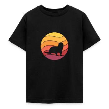 Loutre loutre loutre loutre loutres idées cadeaux animaux - T-shirt Ado - noir - Devant - AI Model Teenager Male light (155cm)