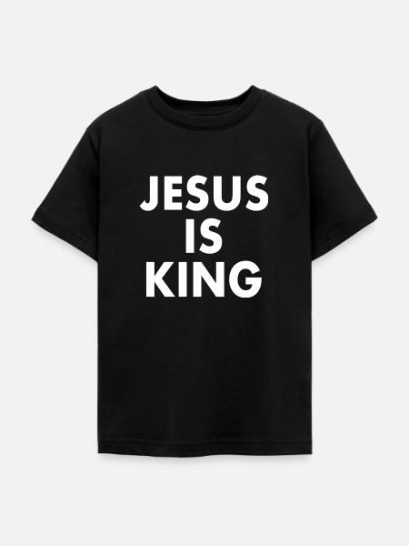 Jesus is king - Teenager T-Shirt - Schwarz