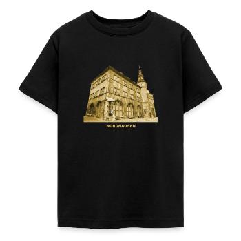 Mairie de Nordhausen Harz Thuringe Ville impériale - T-shirt Ado - noir - Devant - AI Model Teenager Male light (155cm)