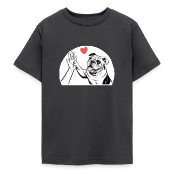 Bulldog inglese - Maglietta per ragazzi - antracite - Fronte - AI Model Teenager Male light (155cm)