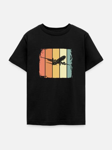 Flugzeug - Teenager T-Shirt - Schwarz