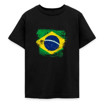 Brésil - T-shirt Ado - noir - Devant - AI Model Teenager Male light (155cm)