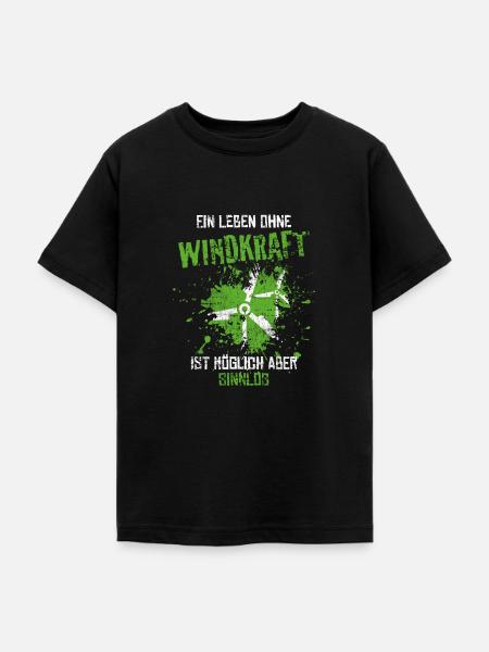 Windkraft - Teenager T-Shirt - Schwarz
