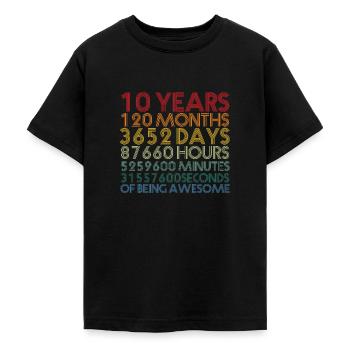 10. Geburtstag 10 Jahre 120 Monate - Teenager T-Shirt - Schwarz - Vorne - AI Model Teenager Male light (155cm)