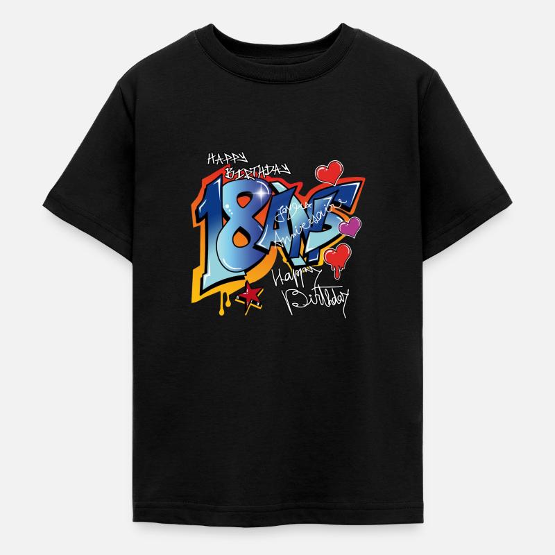 18 ans - T-shirt Ado - noir