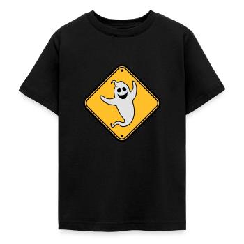 avertissement avertissement attention danger danger bouclier vorsi - T-shirt Ado - noir - Devant - AI Model Teenager Male light (155cm)