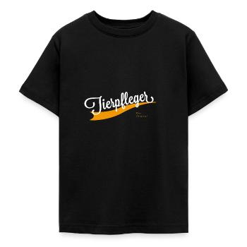 Tierpfleger Schriftzug - Teenager T-Shirt - Schwarz - Vorne - AI Model Teenager Male light (155cm)