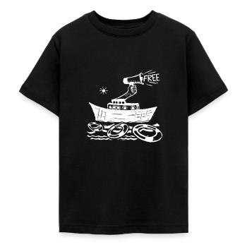 Rettungsboot, Seenotrettung - Teenager T-Shirt - Schwarz - Vorne - AI Model Teenager Male light (155cm)