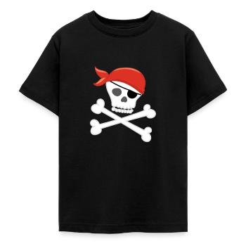 PIRATE - Teenager T-Shirt - Schwarz - Vorne - AI Model Teenager Male light (155cm)