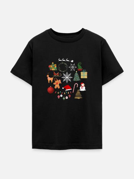 Weihnachtsdesign - Teenager T-Shirt - Schwarz