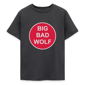 big bad wolf quote - Teenage T-Shirt - dark grey - Front - AI Model Teenager Male light (155cm)