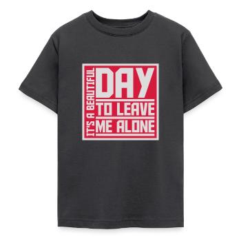 leave me alone day - Teenager T-Shirt - Dunkelgrau - Vorne - AI Model Teenager Male light (155cm)