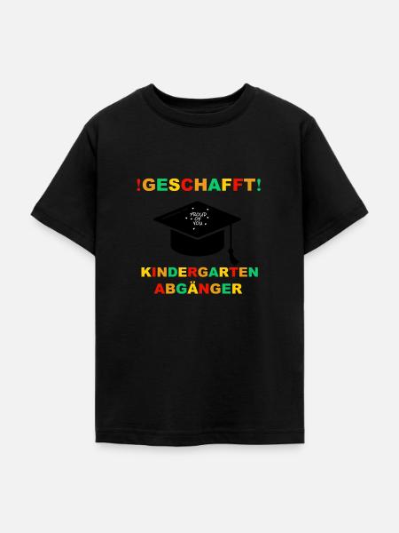 Kindergarten Absolvent Geschafft Einschulung - Teenager T-Shirt - Schwarz