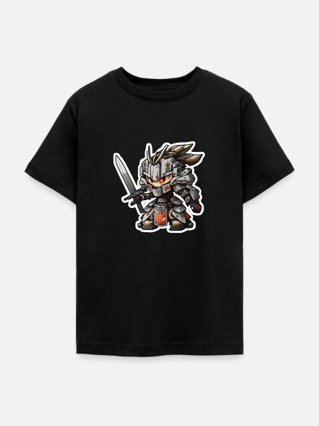 Chibi Samurai Roboter - Teenager T-Shirt - Schwarz