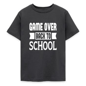 Game Over Back To School - Teenager T-Shirt - Dunkelgrau - Vorne - AI Model Teenager Male light (155cm)