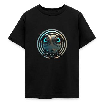 Dans le robot - T-shirt Ado - noir - Devant - AI Model Teenager Male light (155cm)