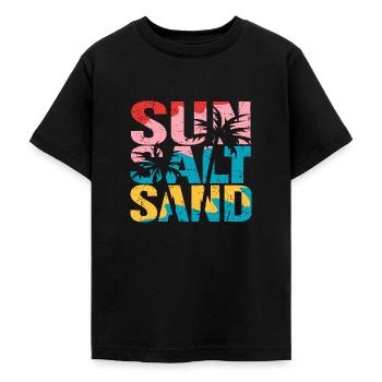 SUN SALT SAND - Teenage T-Shirt - black - Front - AI Model Teenager Male light (155cm)