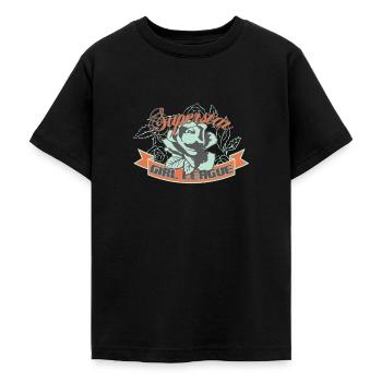 Superstar Girl Rose style retro T-shirt Sweat - T-shirt Ado - noir - Devant - AI Model Teenager Male light (155cm)