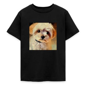 Le chien le plus mignon du monde - T-shirt Ado - noir - Devant - AI Model Teenager Male light (155cm)