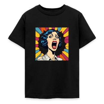 She screams I scream - Teenage T-Shirt - black - Front - AI Model Teenager Male light (155cm)