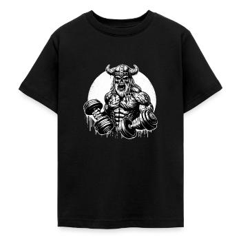 Zombie Wikinger Gym Training - Teenager T-Shirt - Schwarz - Vorne - AI Model Teenager Male light (155cm)