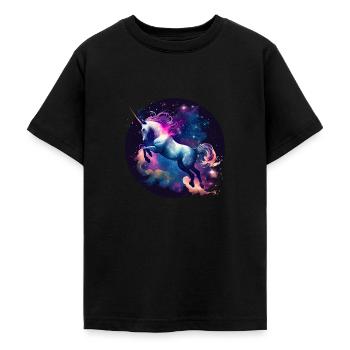Licorne magique - T-shirt Ado - noir - Devant - AI Model Teenager Male light (155cm)
